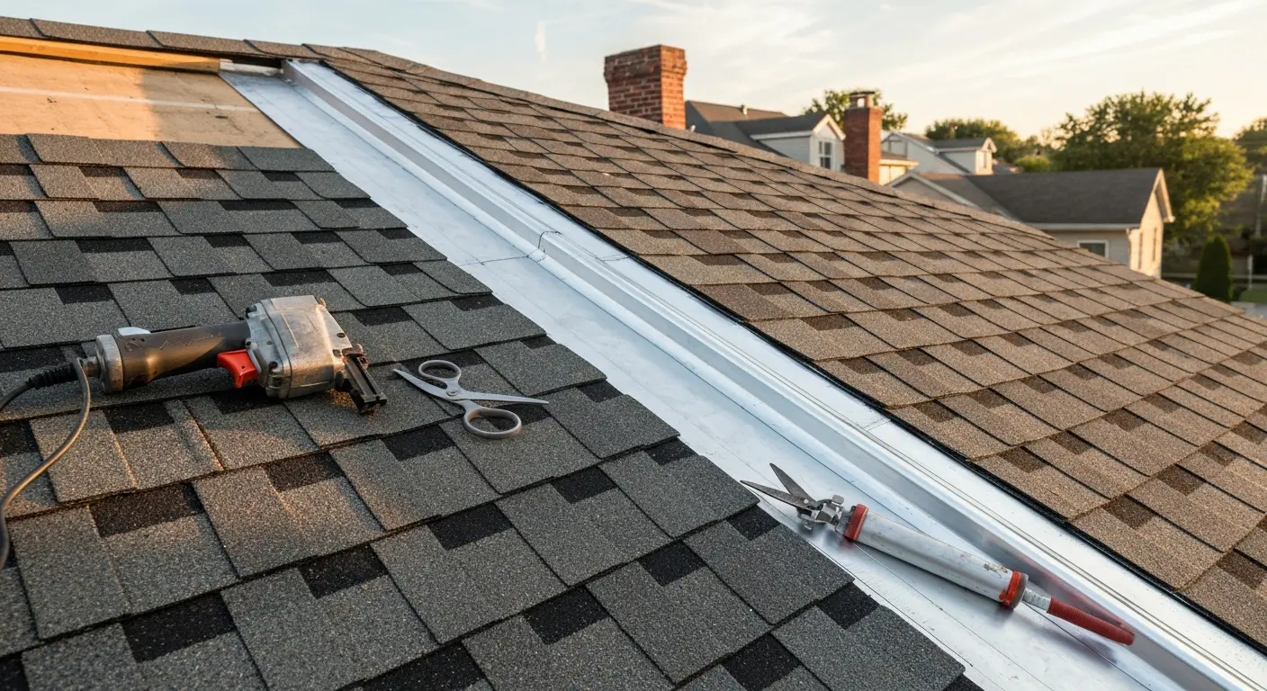 Shingle and flashing replacement