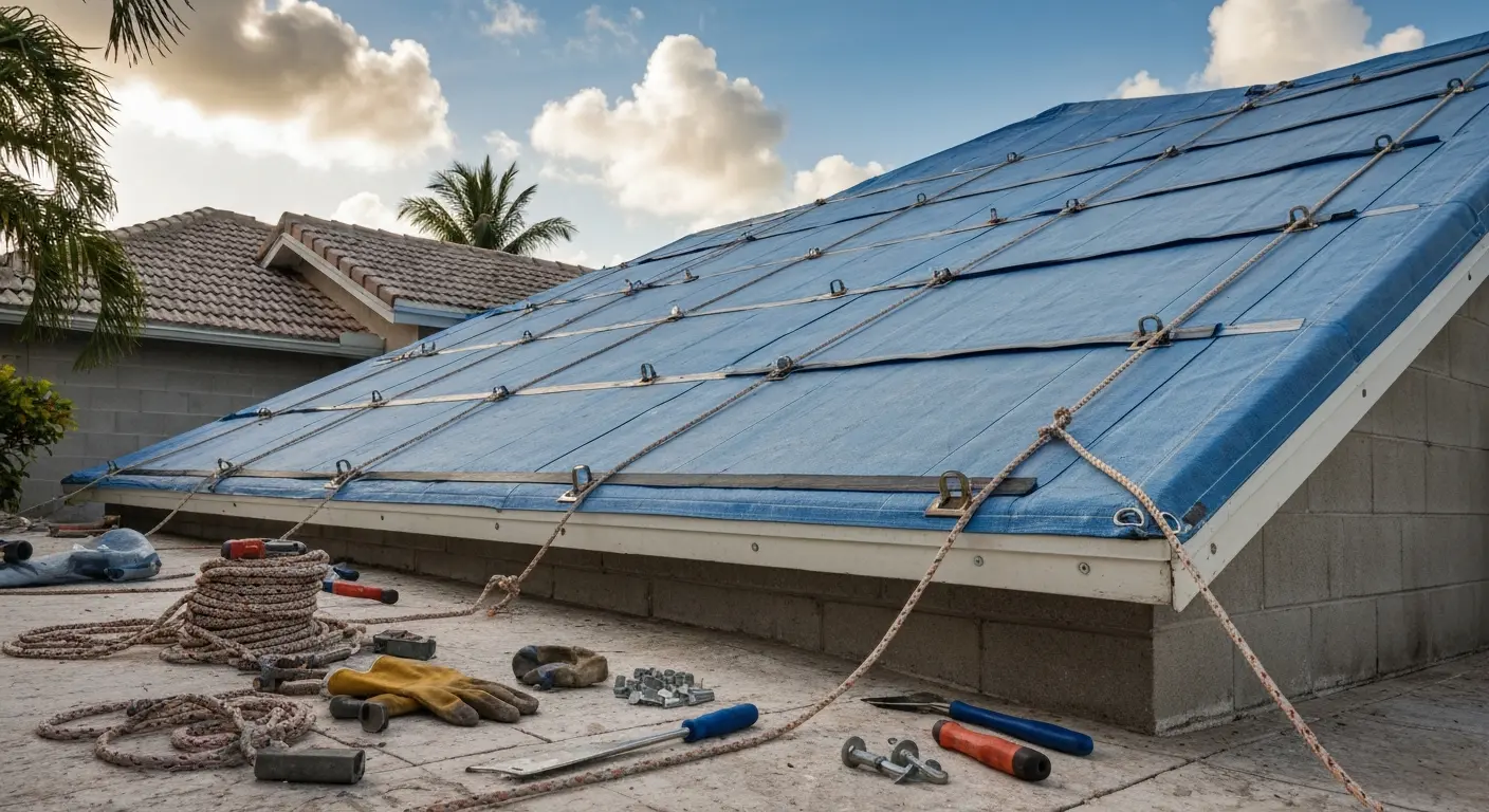 Emergency tarping service