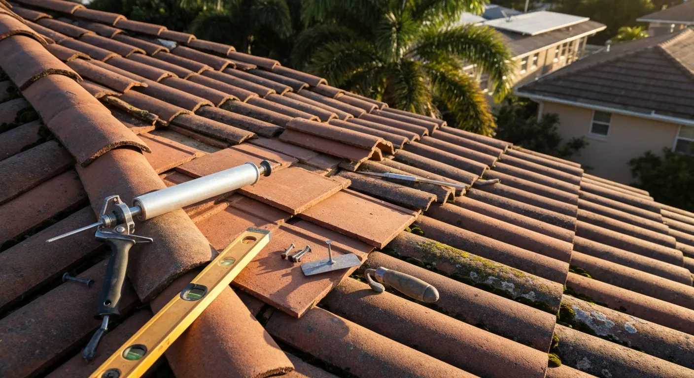Roof repair work