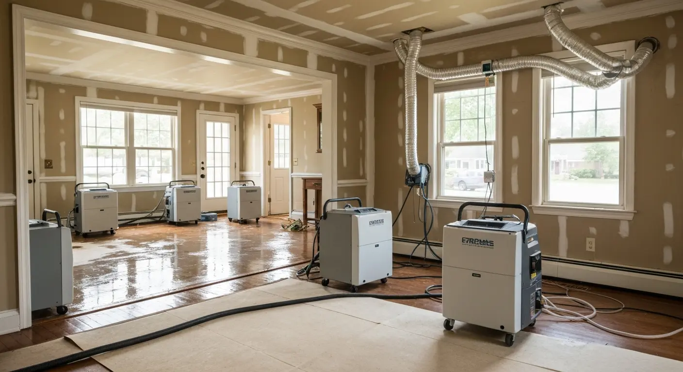 Water damage restoration process