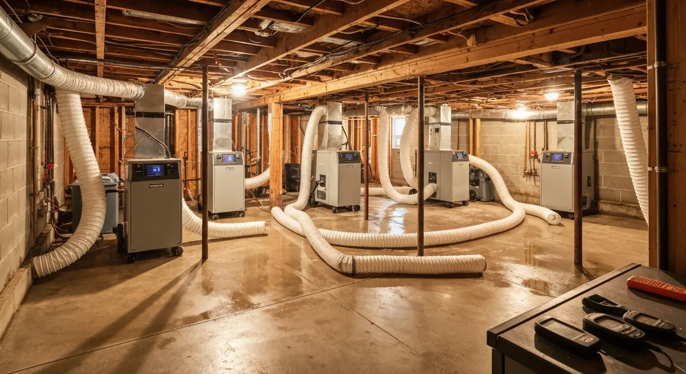 Commercial water extraction and drying setup