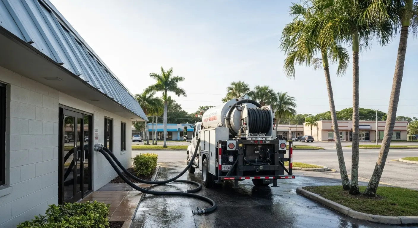 Water extraction equipment in action