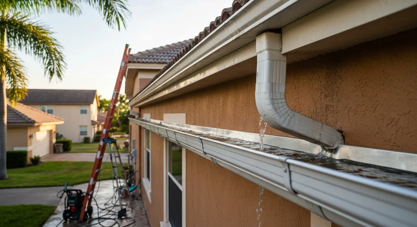 Gutter cleaning service in Broward County