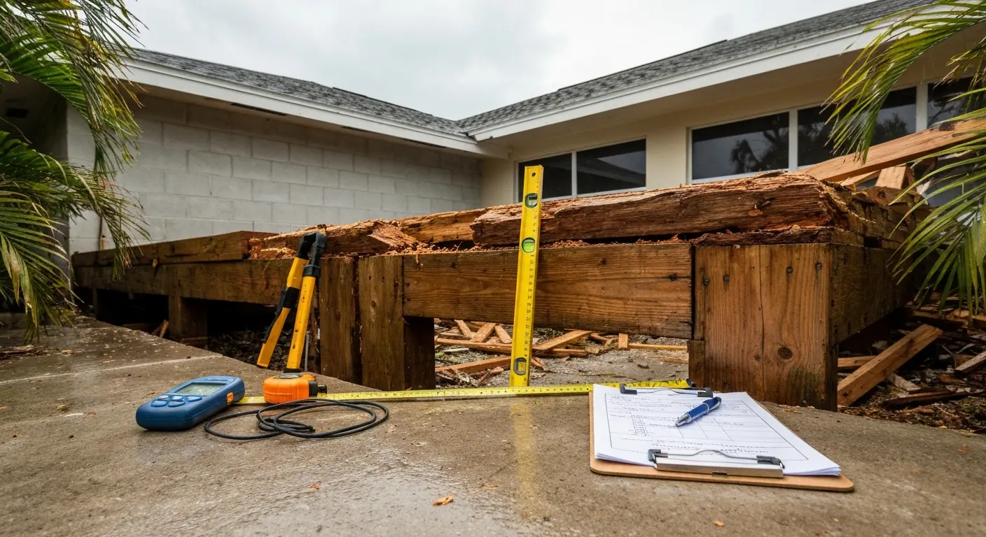 Storm damage structural repair