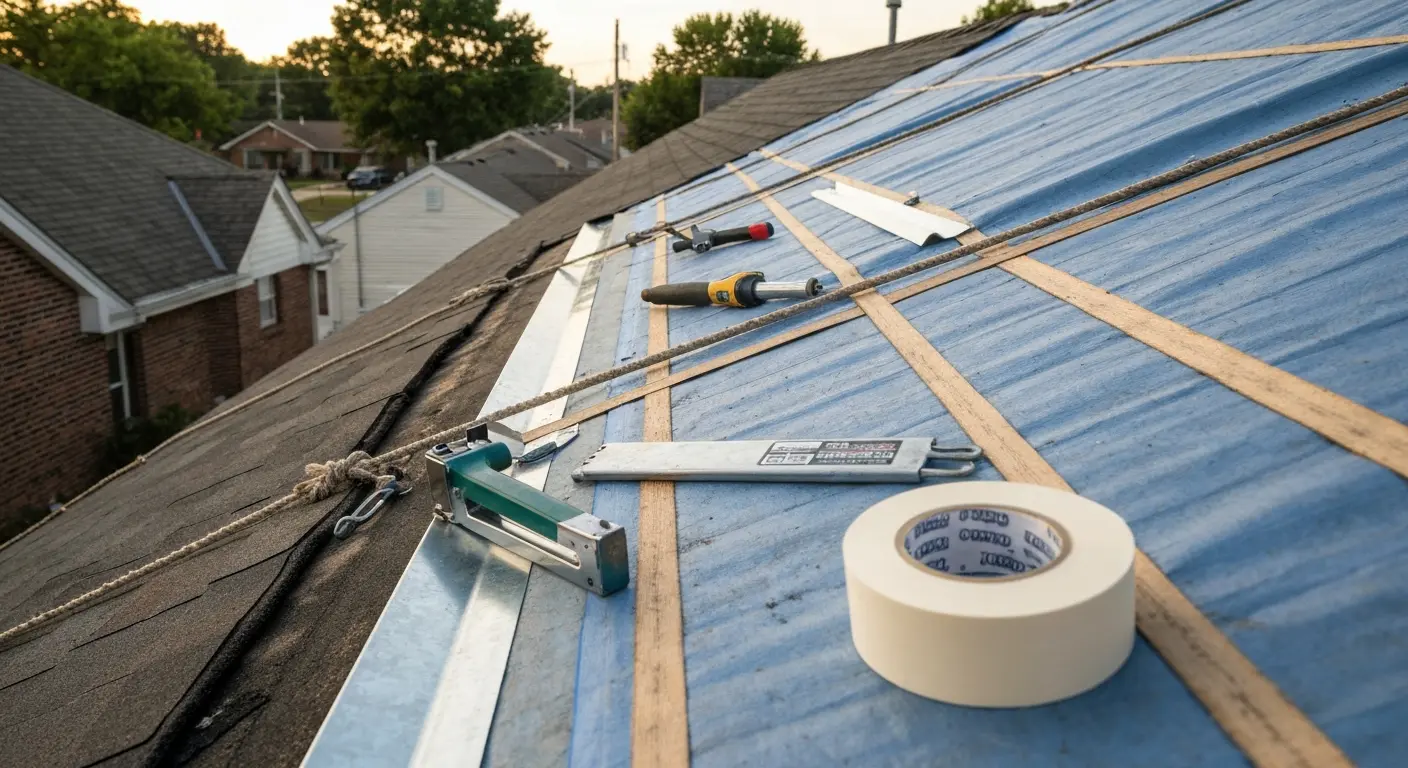 Emergency roof repair work