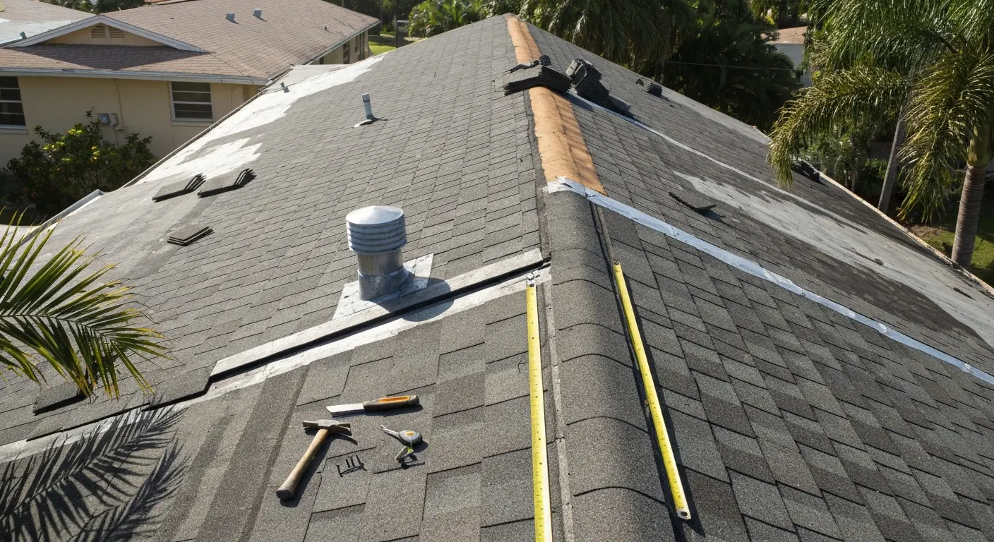Storm damage roof repair