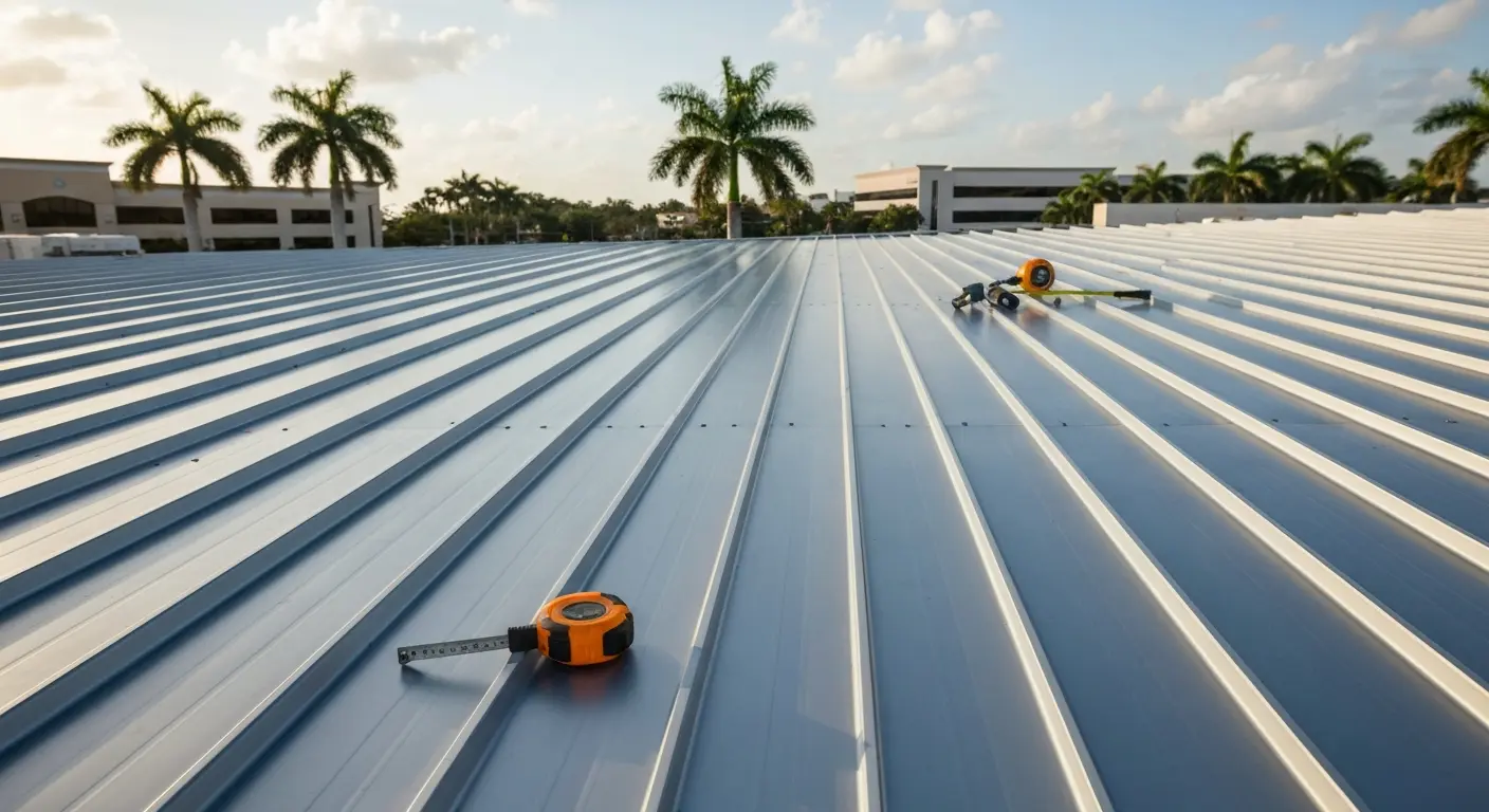 Commercial metal roof