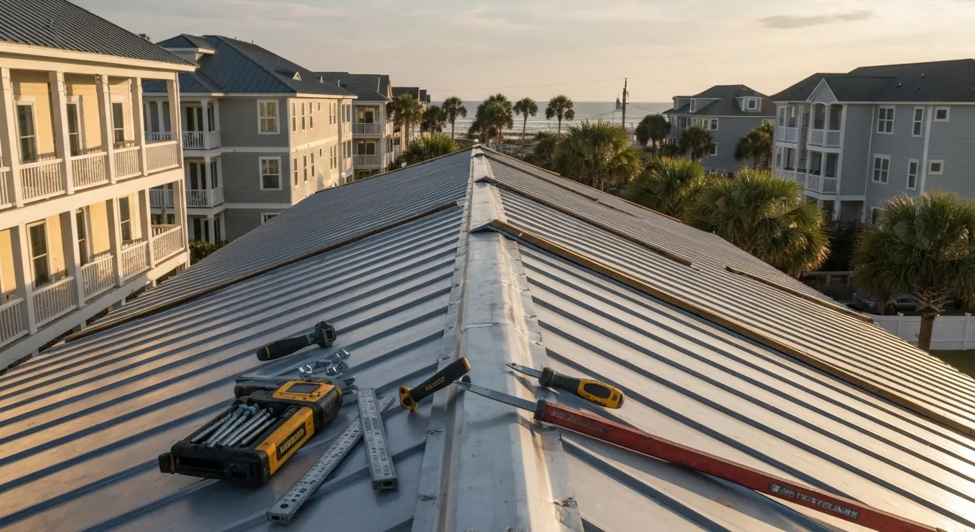 Oceanfront roofing project