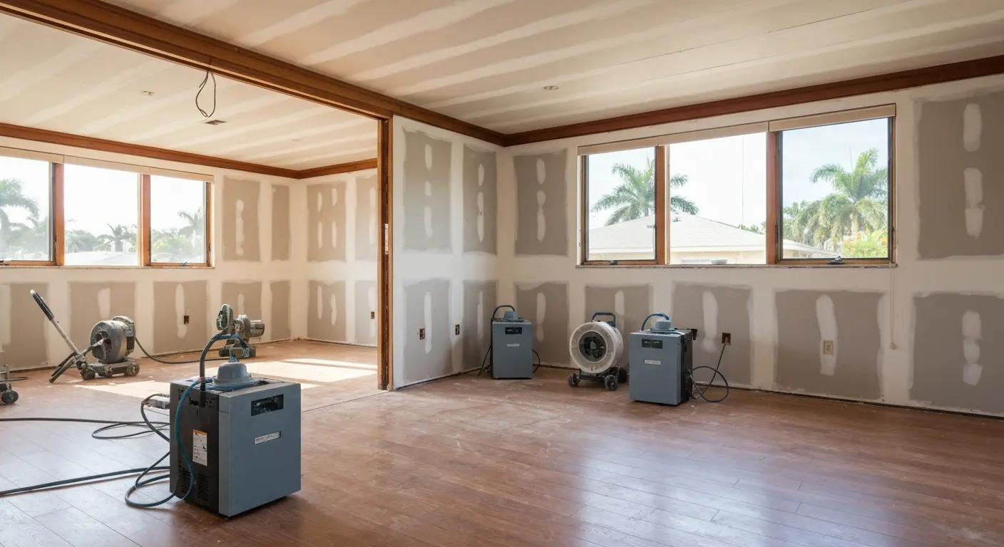 Water damage restoration project