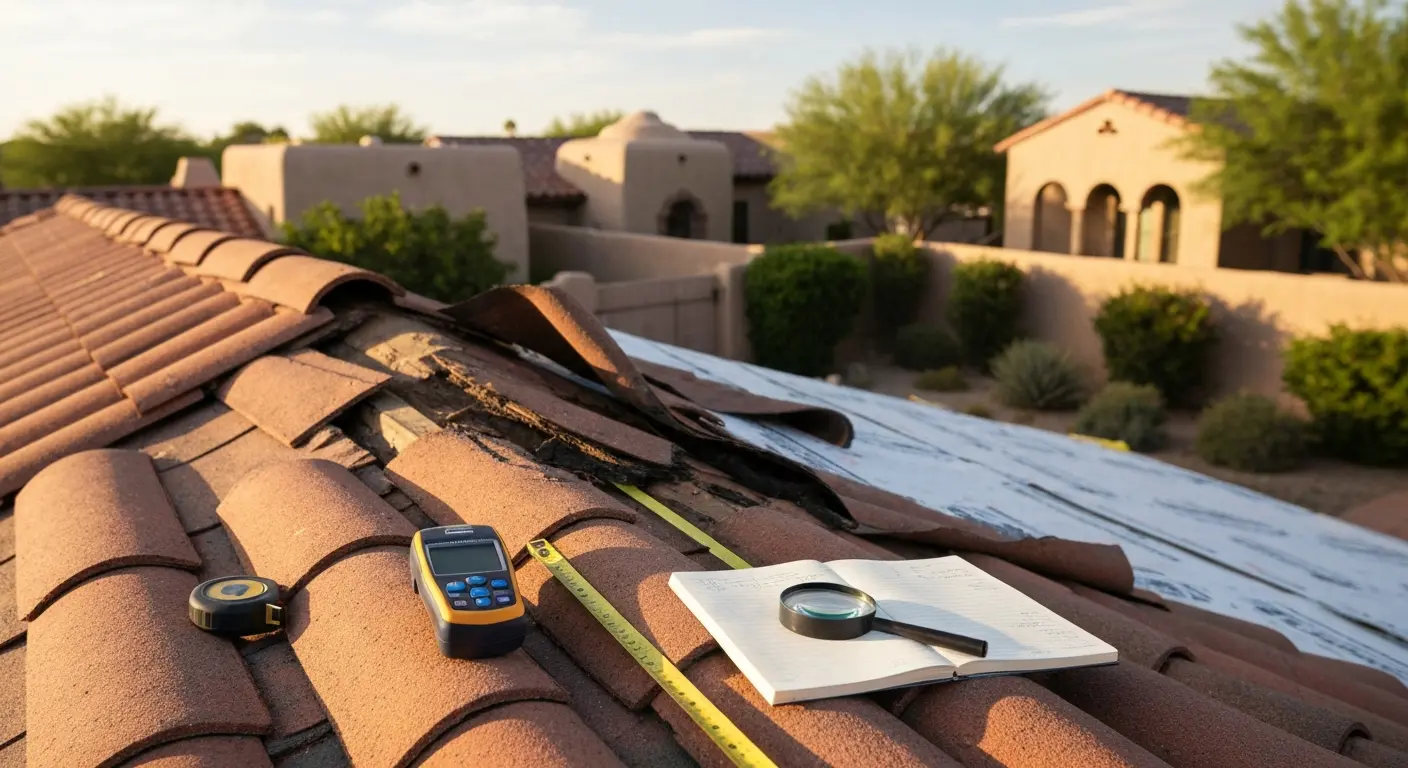 Roof damage inspection