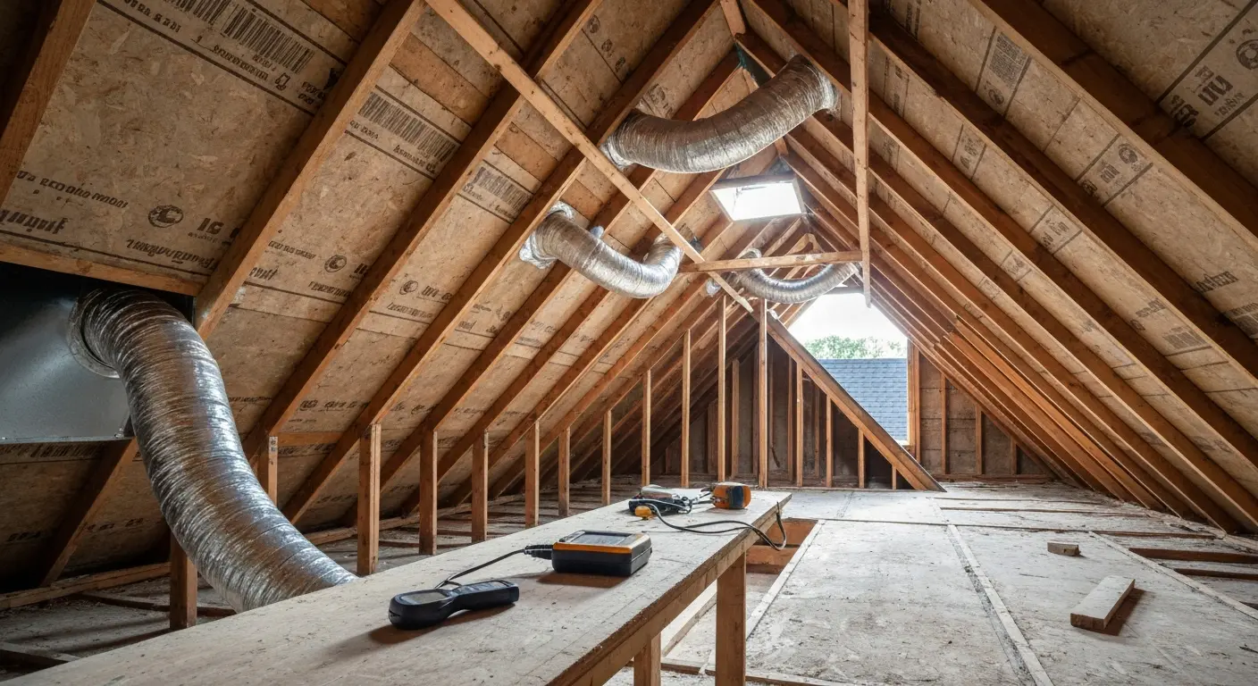 Mold remediation in attic