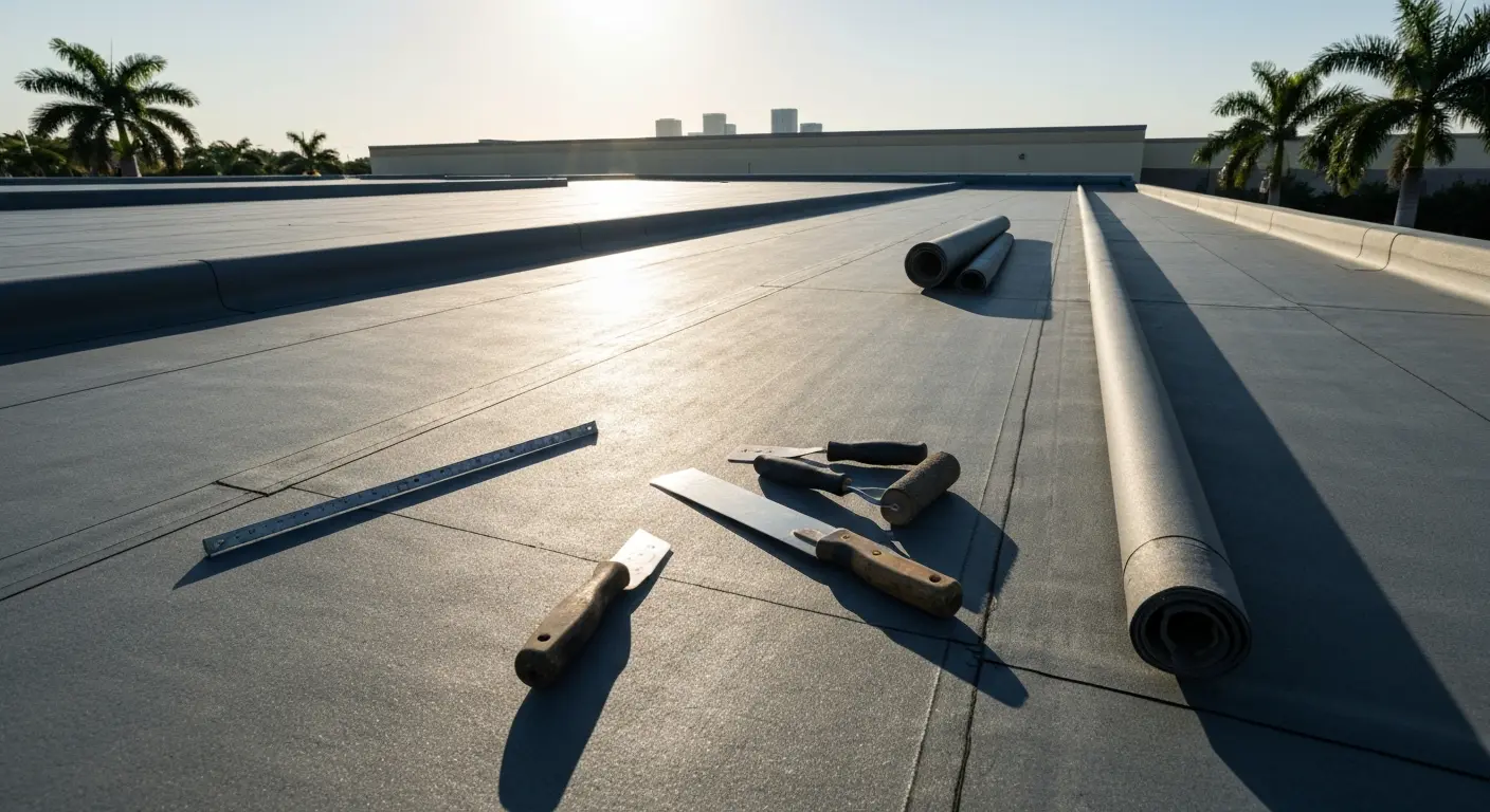 Commercial flat roof restoration