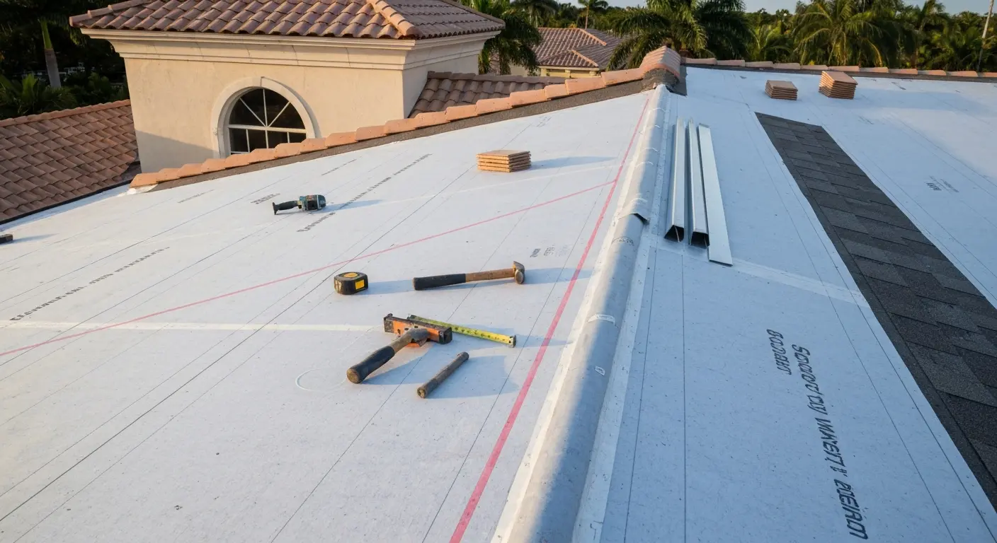 New roof installation