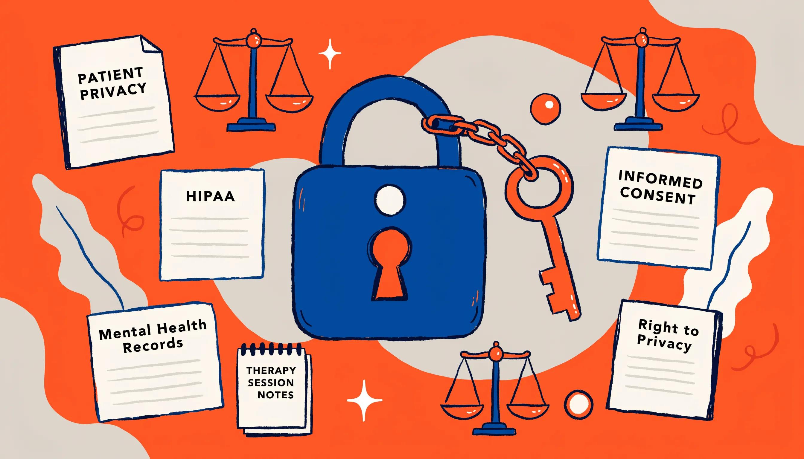 Visual representation of legal protections for pilot therapy confidentiality and privacy in aviation Visual representation of legal protections for pilot therapy confidentiality and privacy in aviation