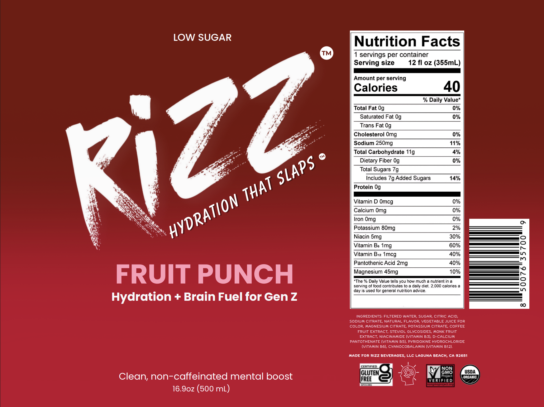 Fruit Punch Label