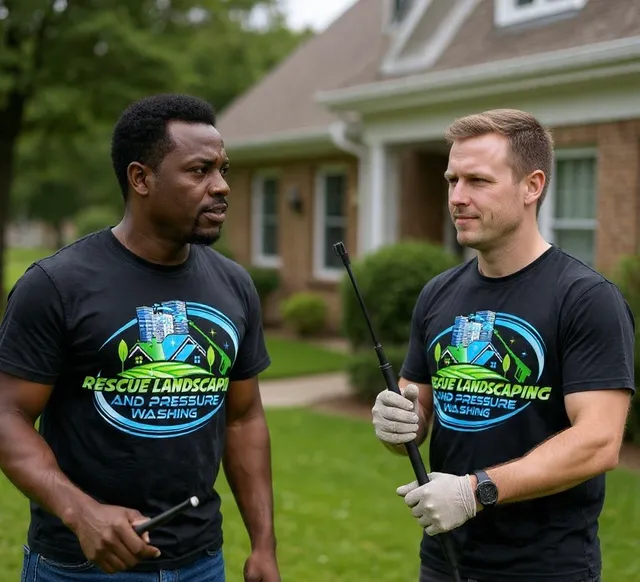 Rescue Landscape crew performing landscaping services