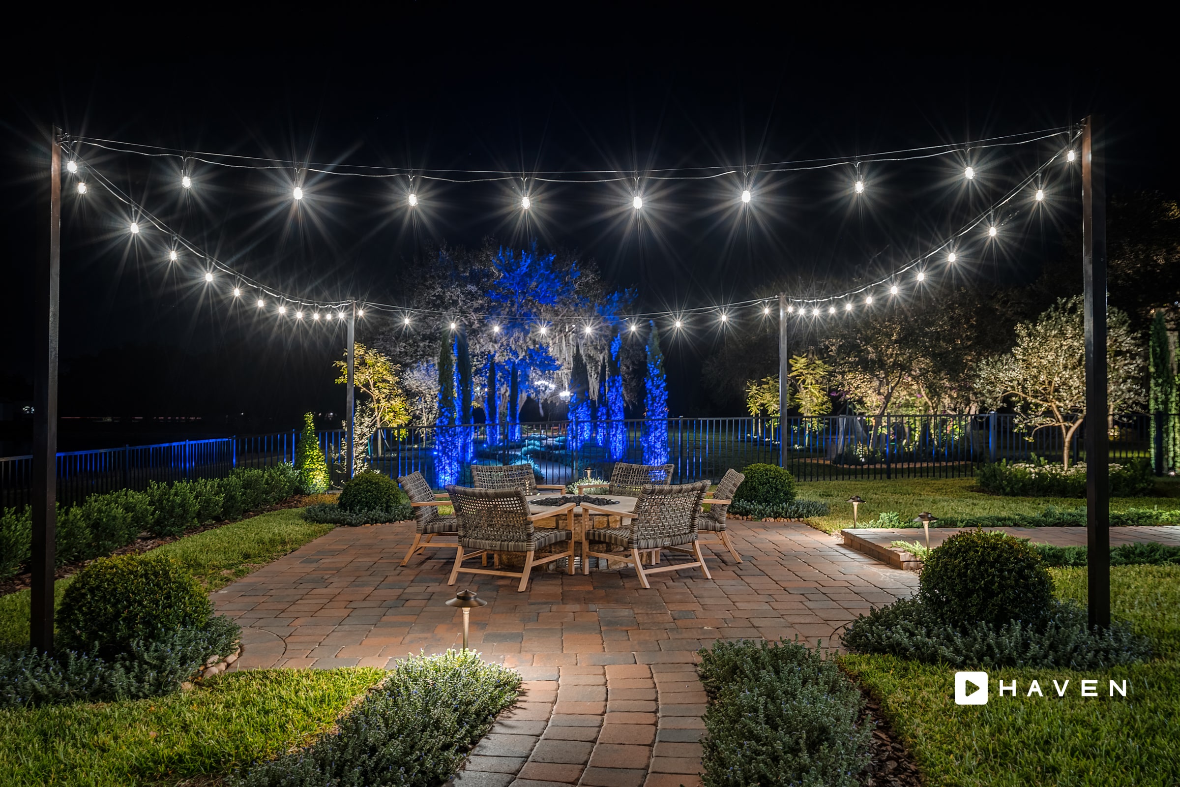 Landscape lighting in Conway