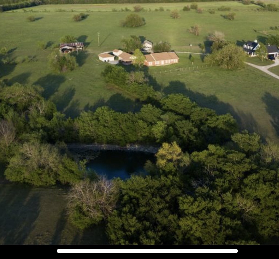 Safe Harbor Farmstead aerial view — 23 acres in Sanger, Texas