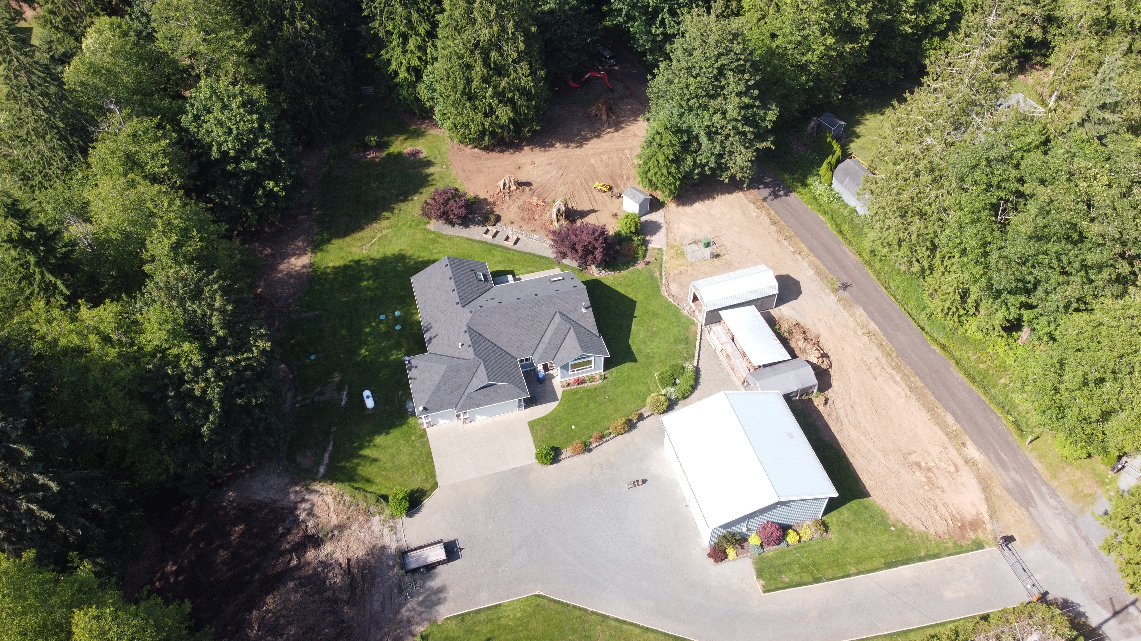 Aerial view of the property