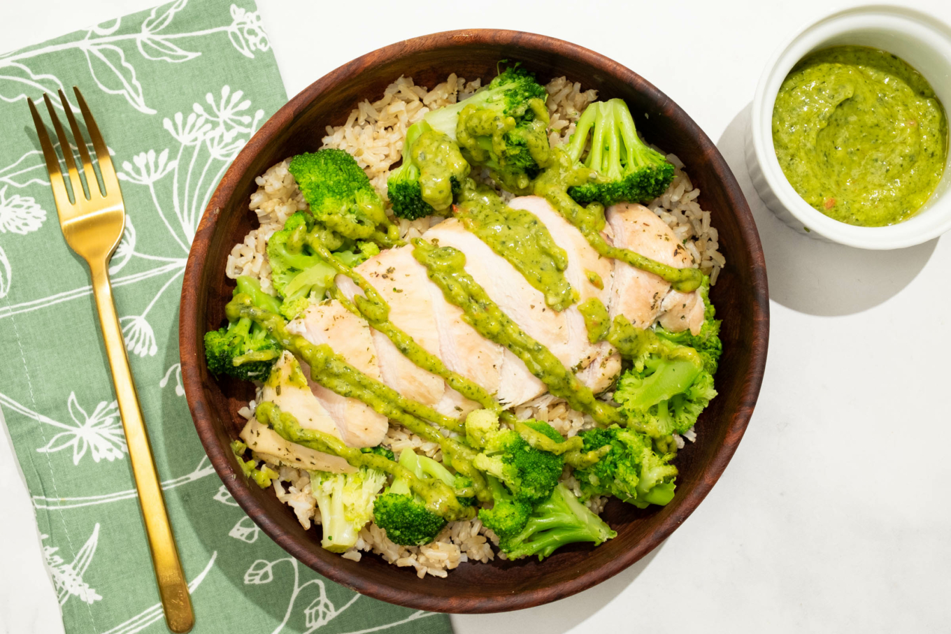 Fresh green goddess chicken salad