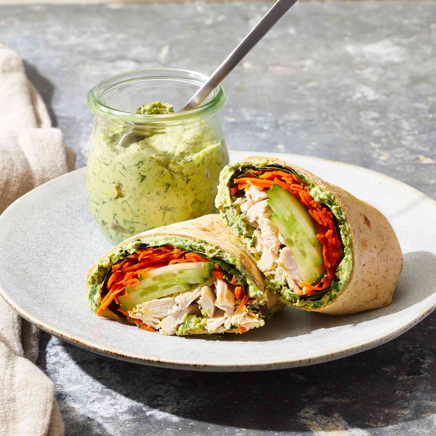 Green Goddess Chicken Wrap