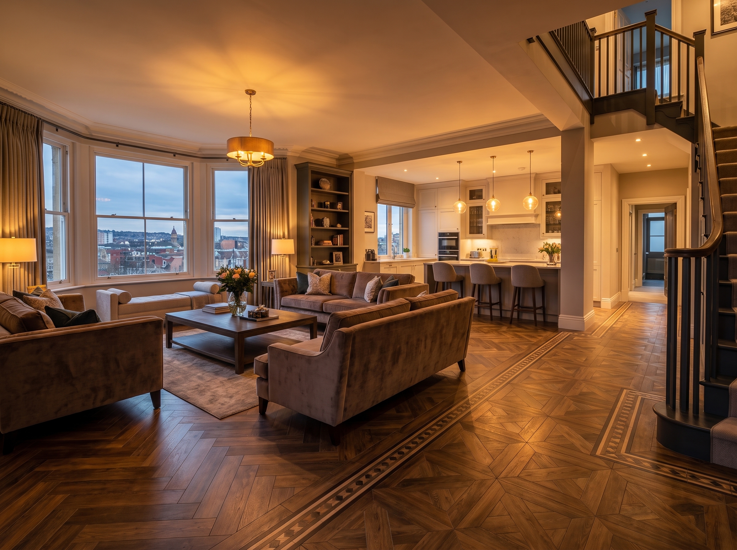 Bespoke flooring fitted by Grounded Flooring in a Bristol home