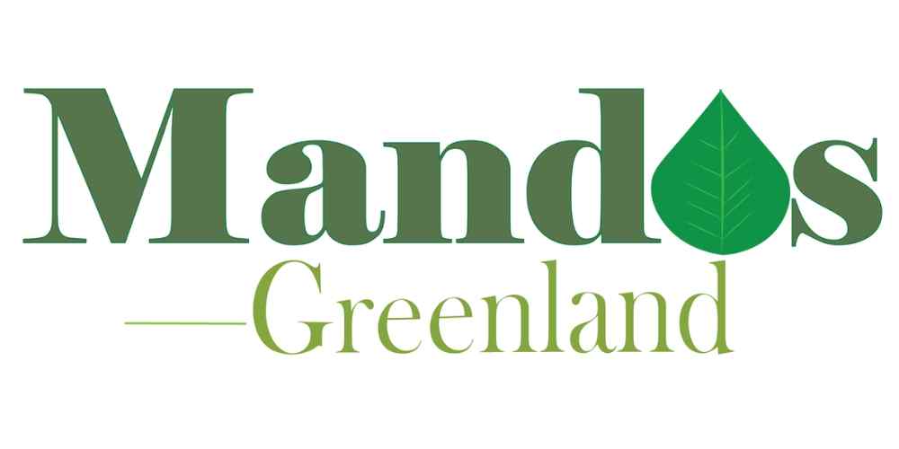 Logo for Mandos Greenland, a landscaping company based in Charlottesville, Virginia.
