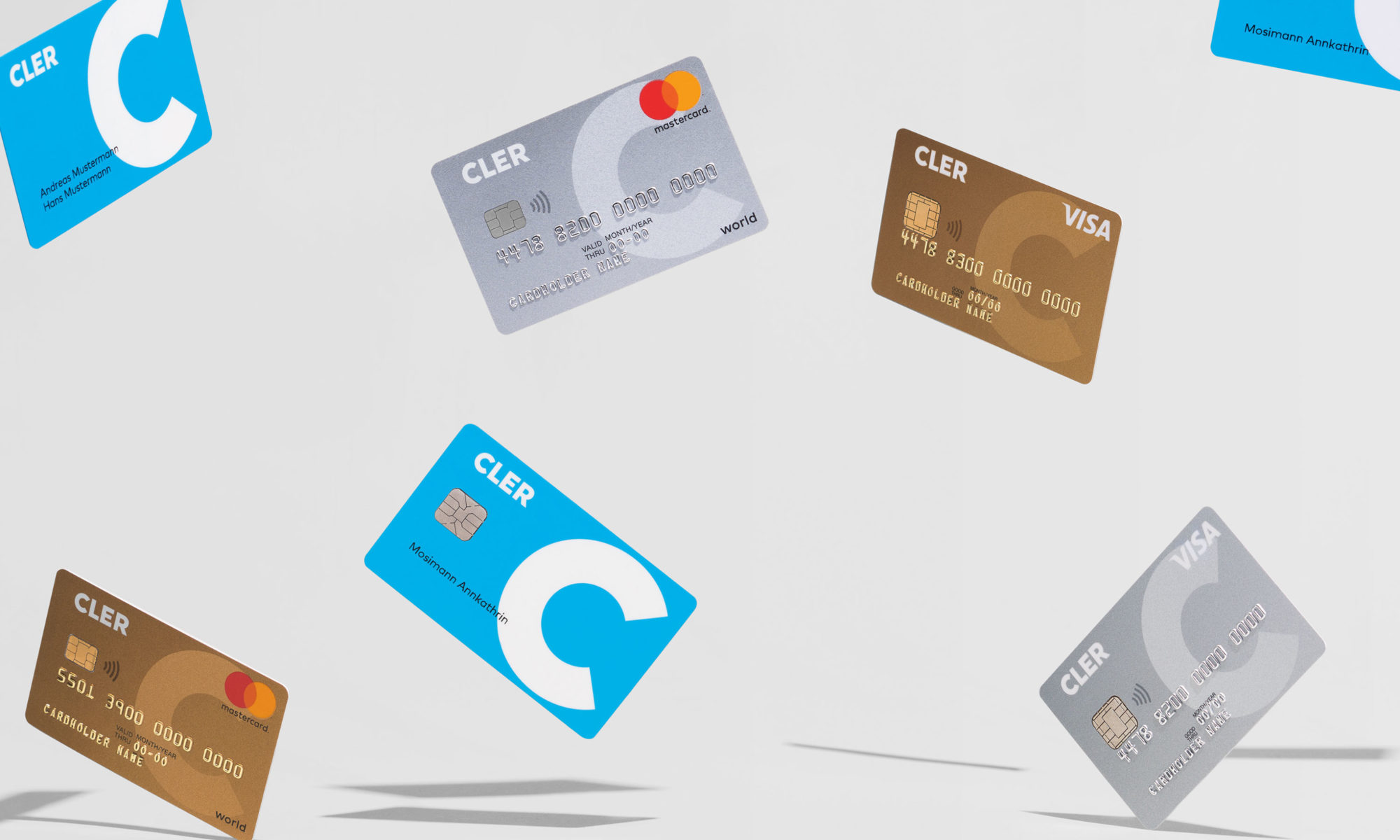 Bank Cler Visa und Mastercard Bankkarten