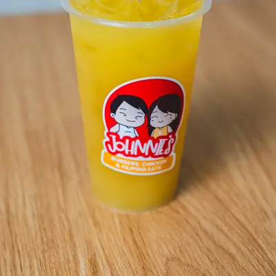 Iced fruit drink in a Johnnie's logo cup
