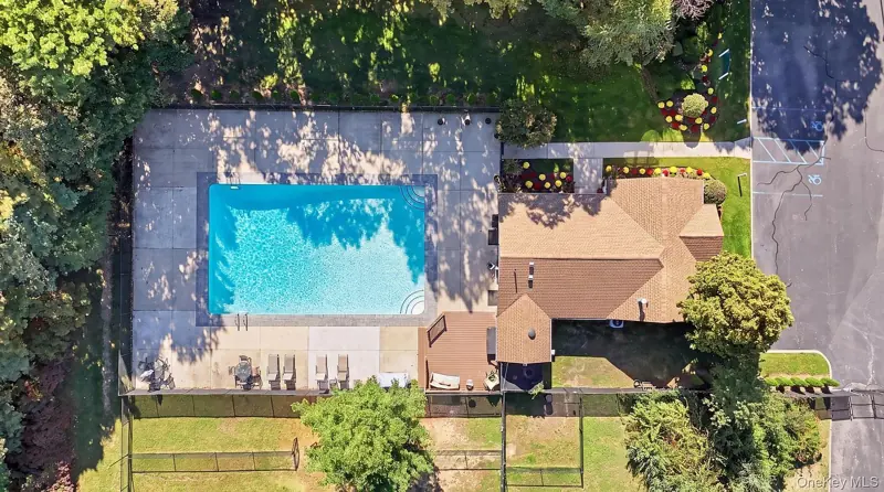 Community pool from above