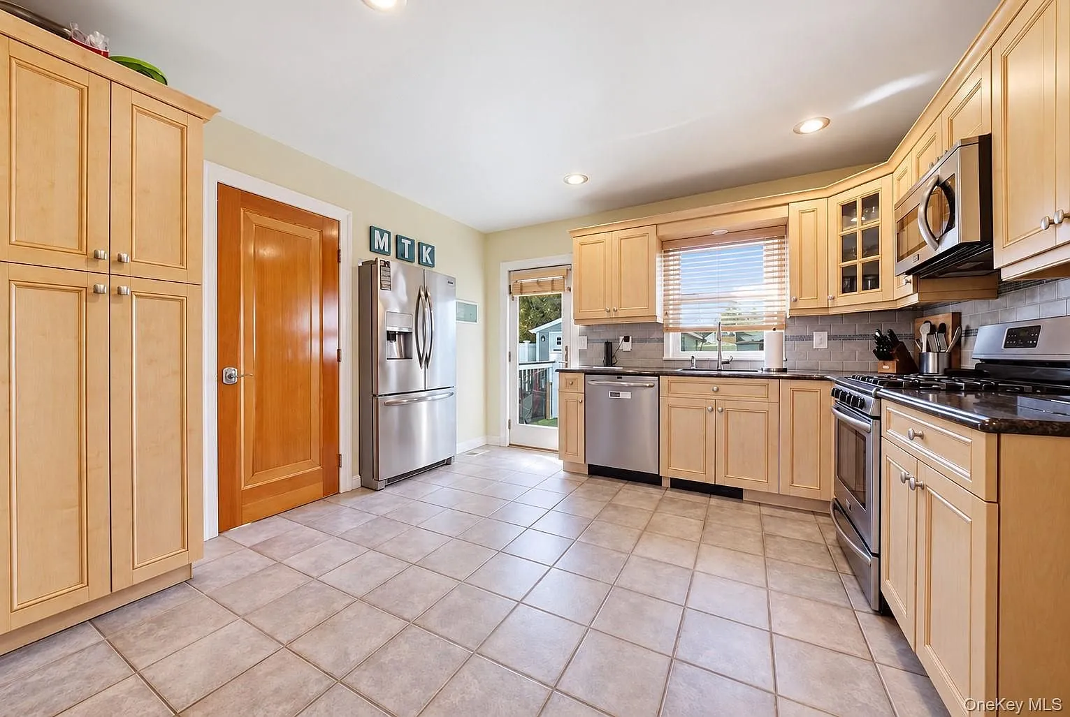 Kitchen with stainless appliances
