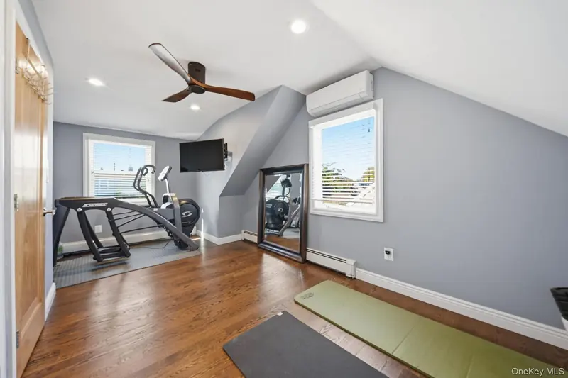 Upstairs bedroom used as a gym