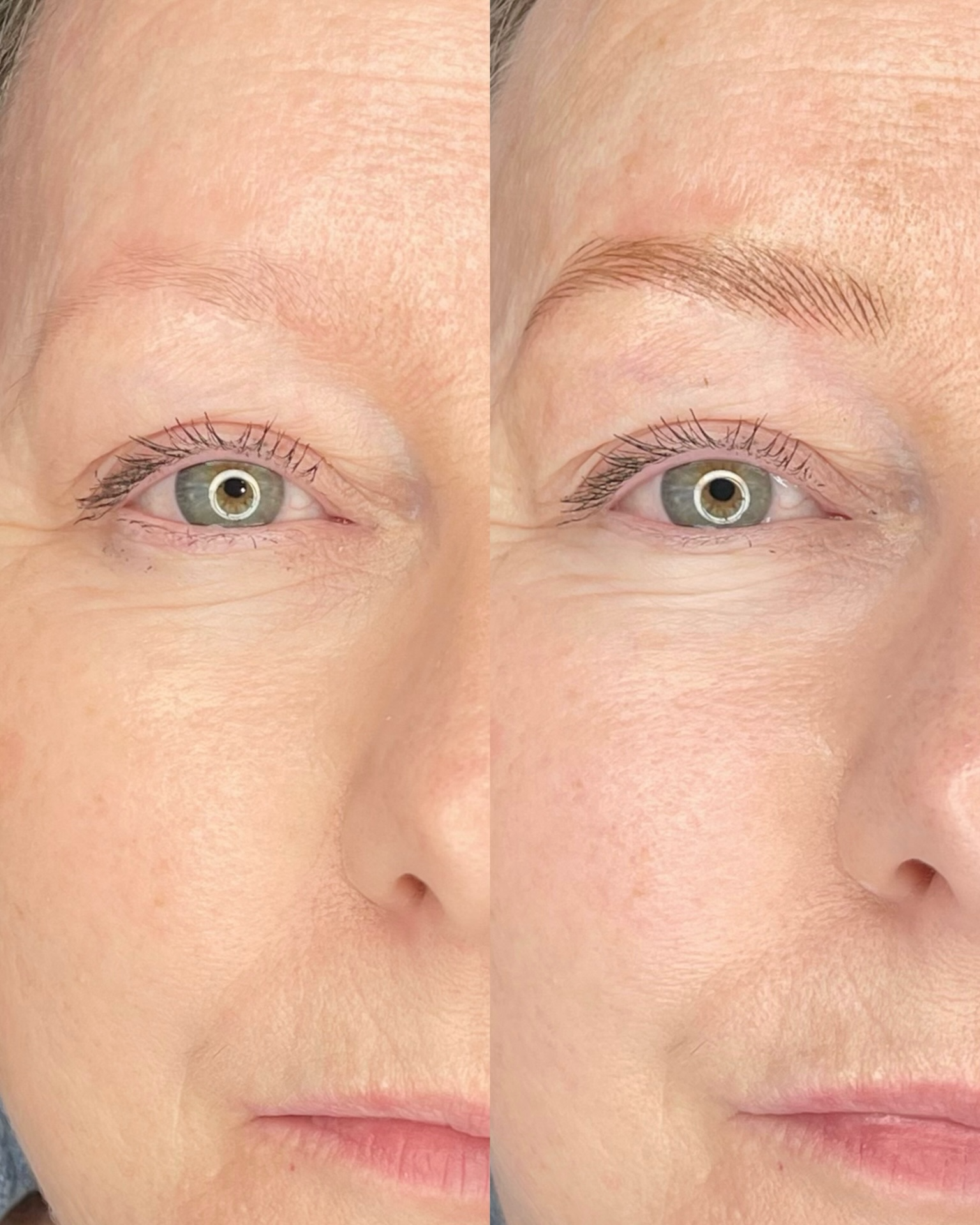 Before and after brow transformation 22
