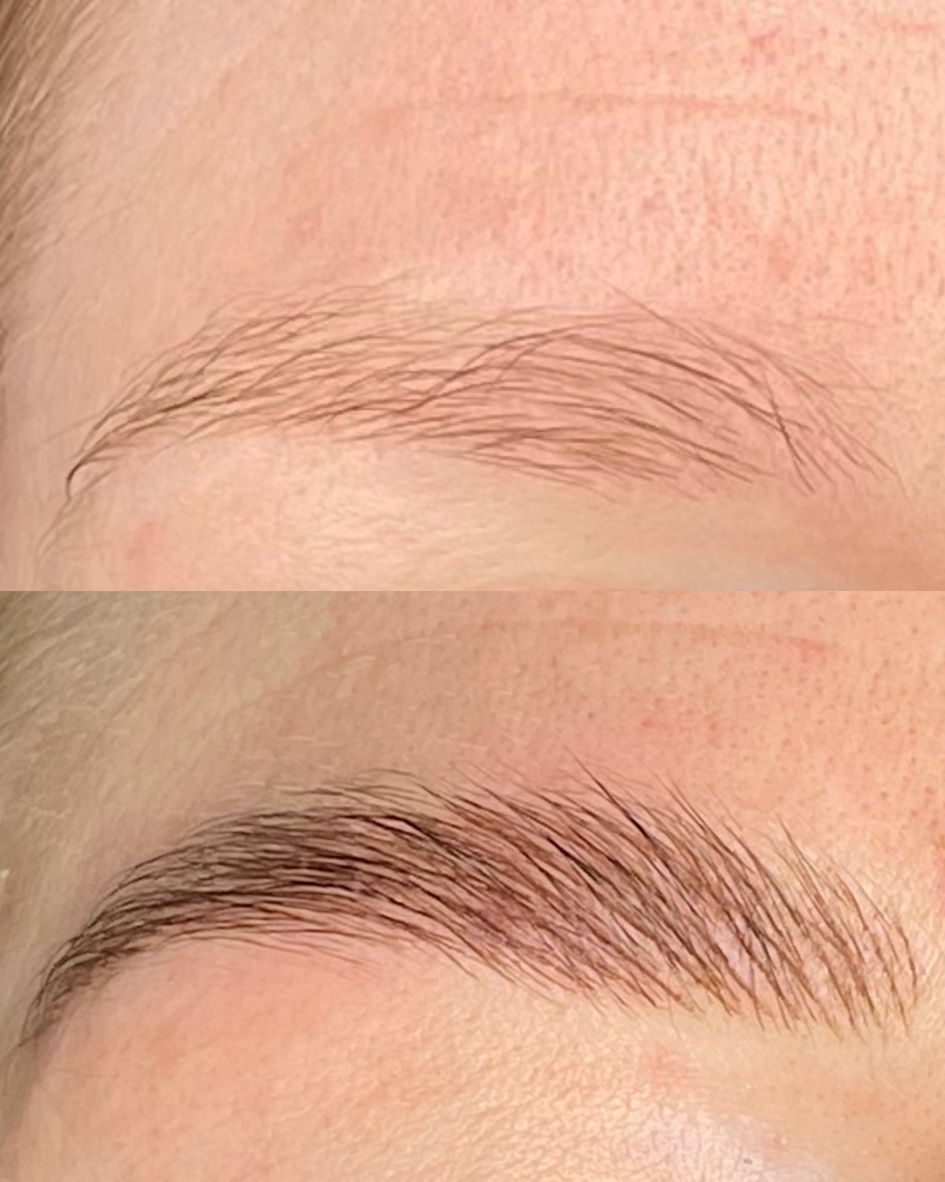 Before and after brow transformation 21