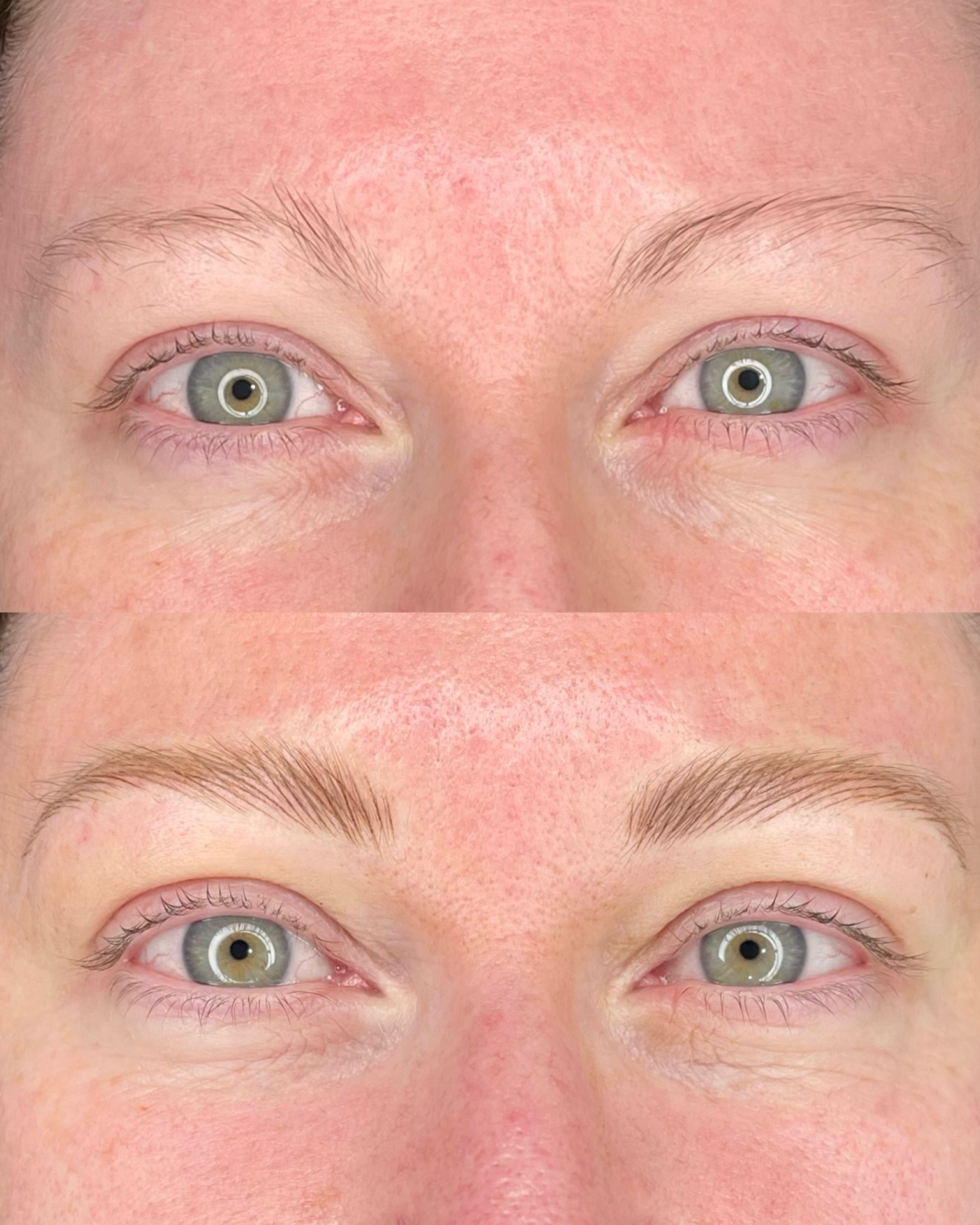 Before and after brow transformation 12