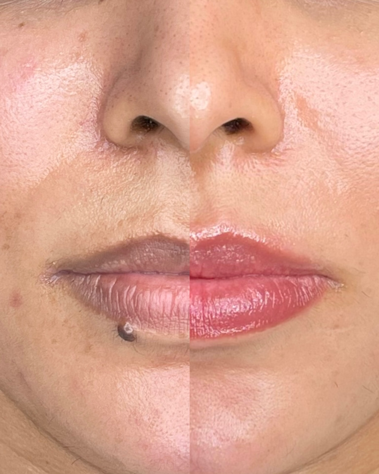 Before and after brow transformation 13