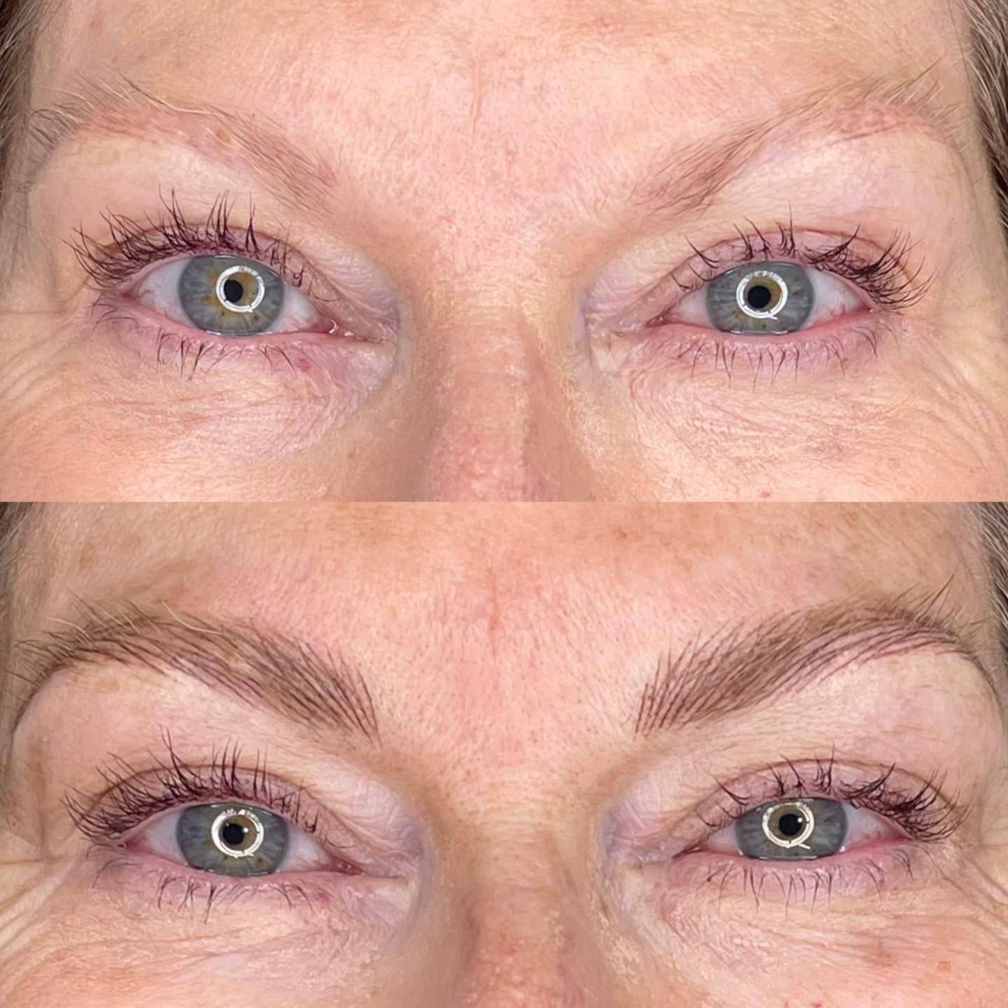 Before and after brow transformation 14