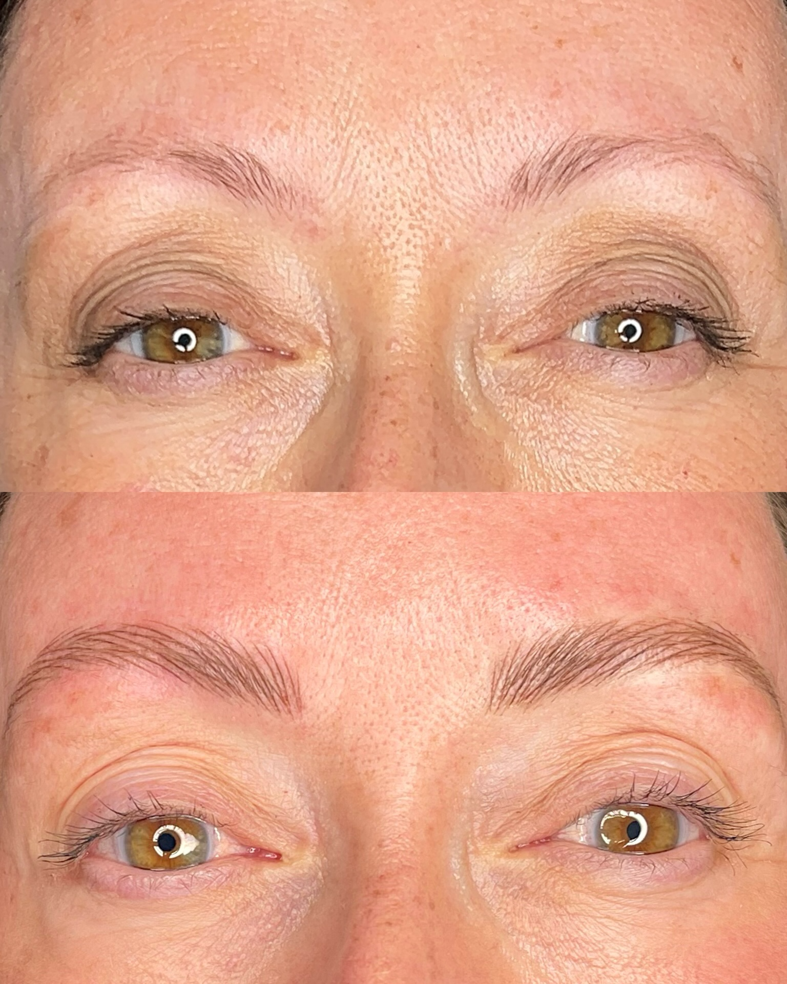 Before and after brow transformation 15