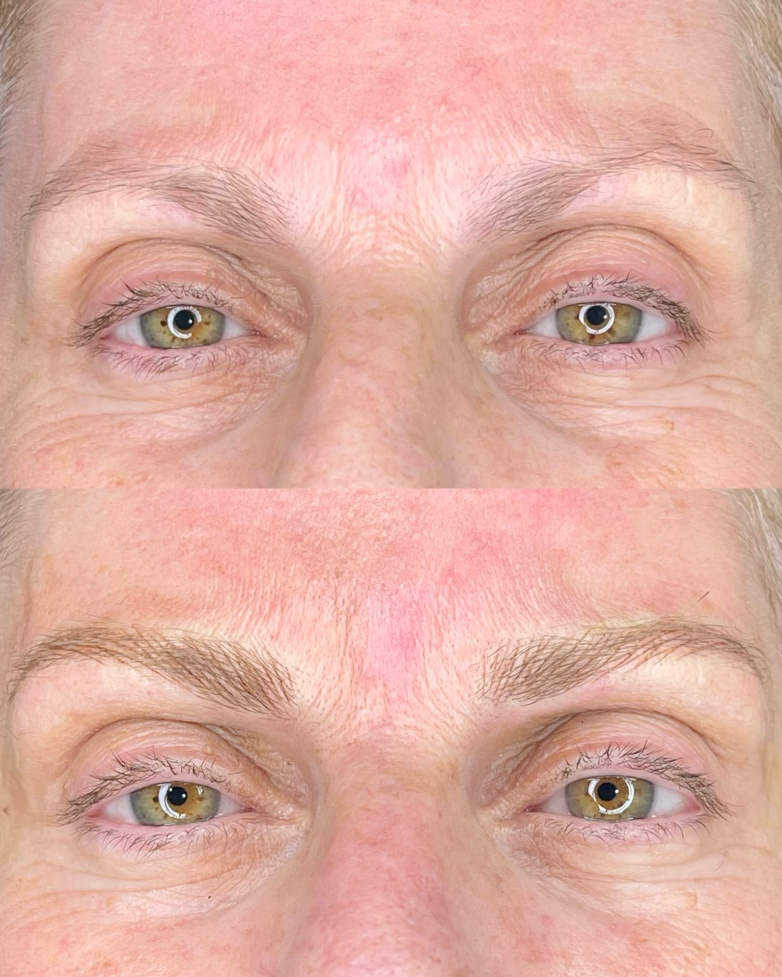Before and after brow transformation 11
