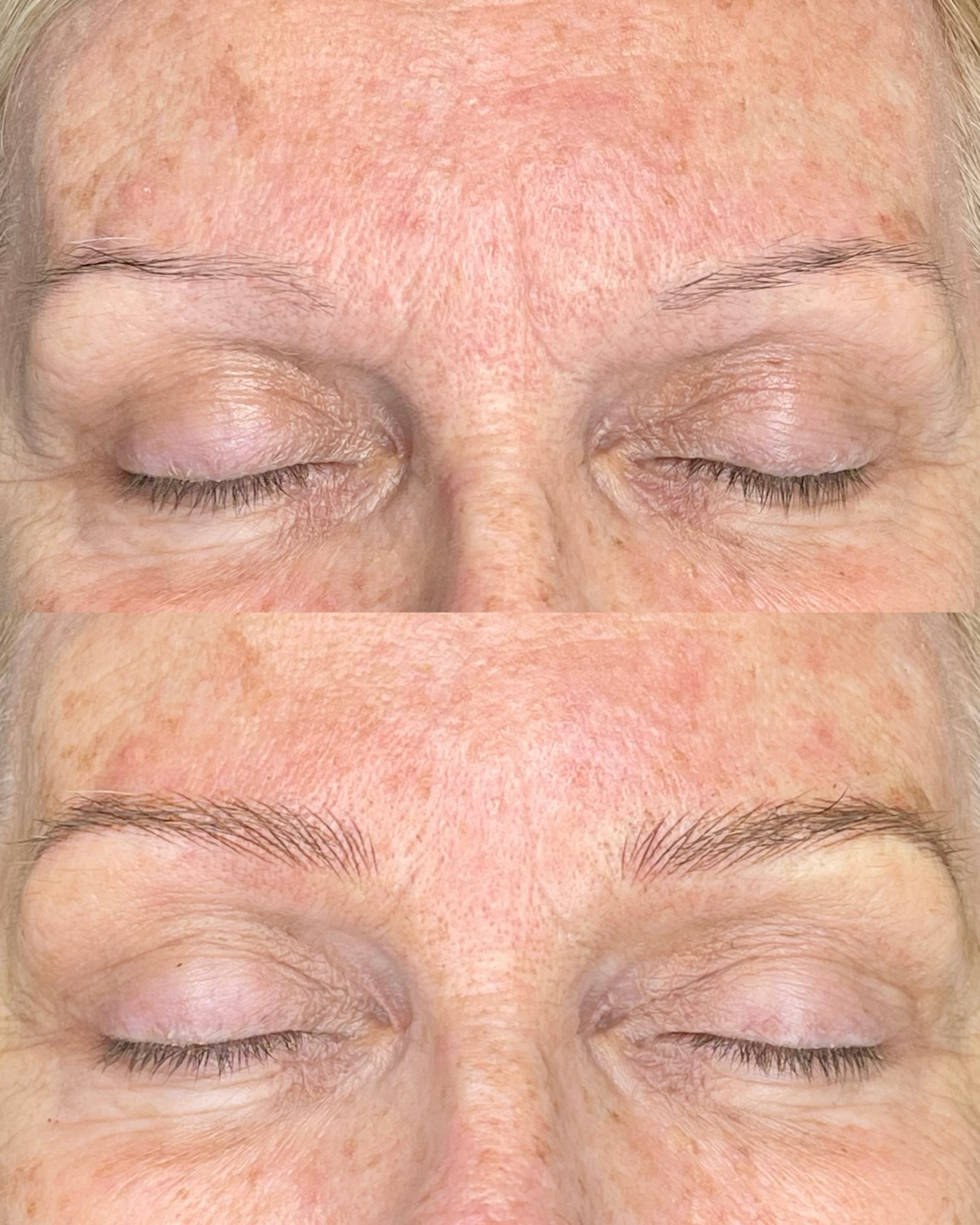 Before and after brow transformation 5