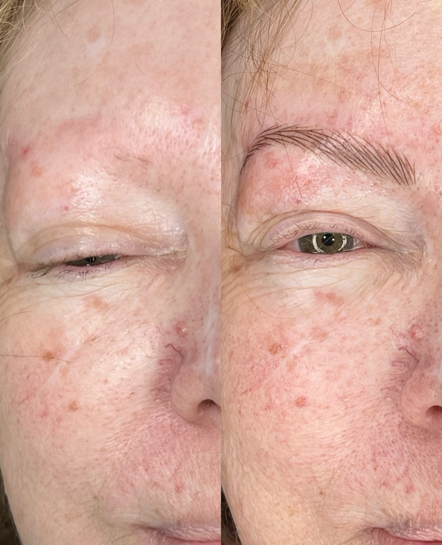 Before and after brow transformation 4