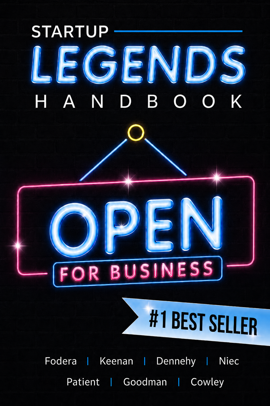 The Startup Legends Handbook book cover, co-authored by Tomas Keenan