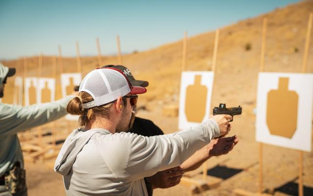 Shooting drills on the range