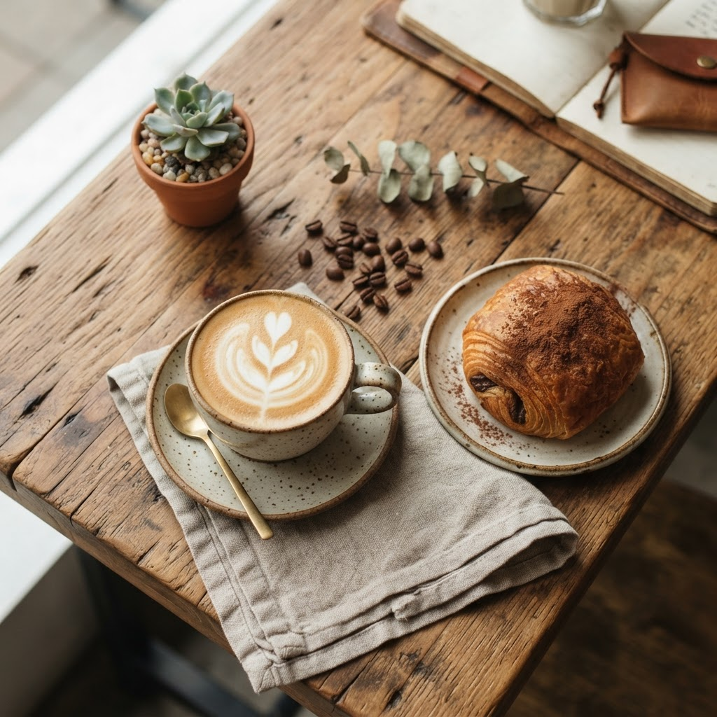 Coffee and pastry