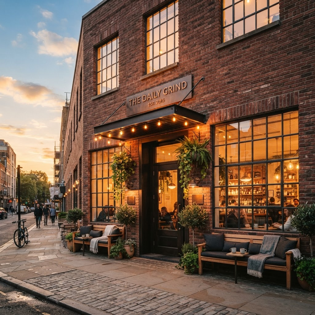 Golden hour storefront
