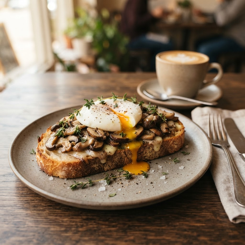 Mushroom Breakfast Toast