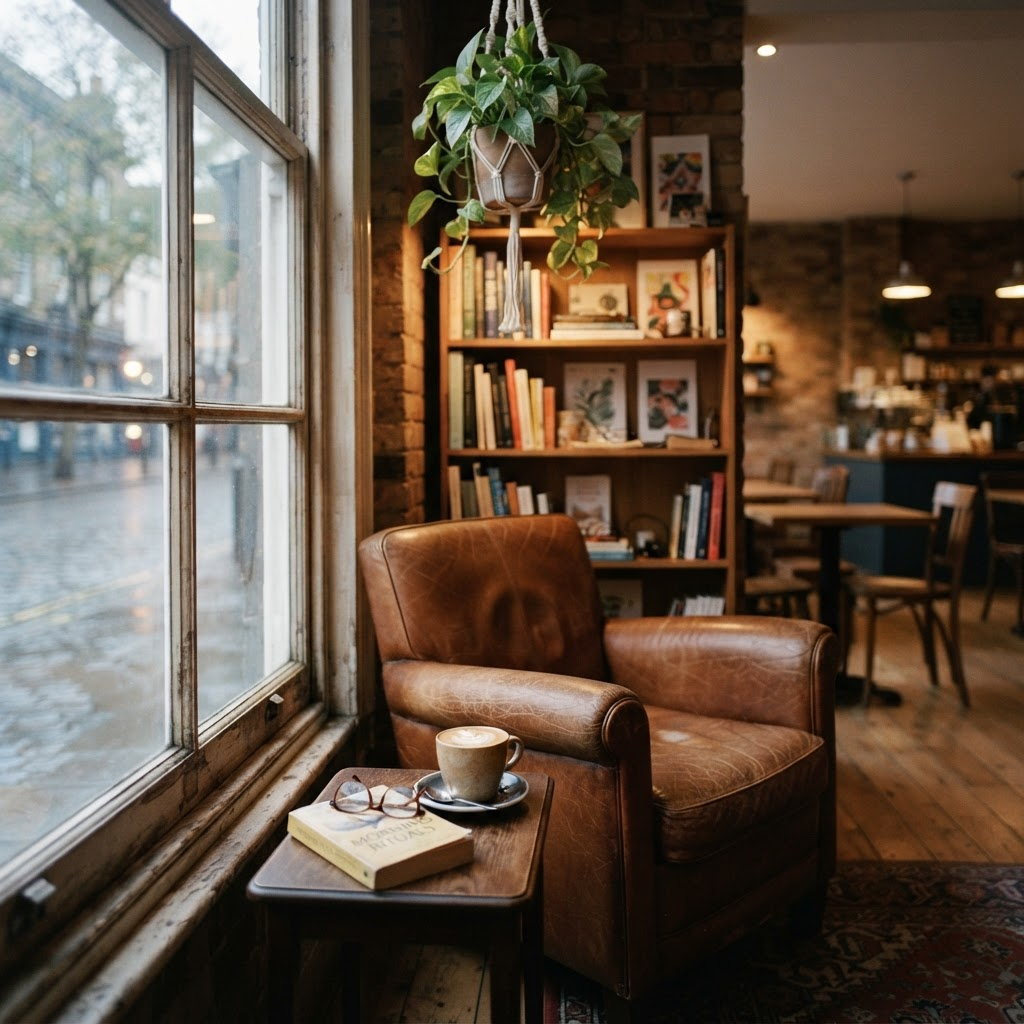 Cozy chair by window