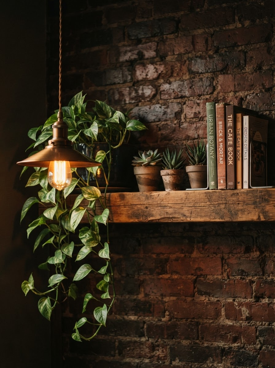 Interior plant and shelf