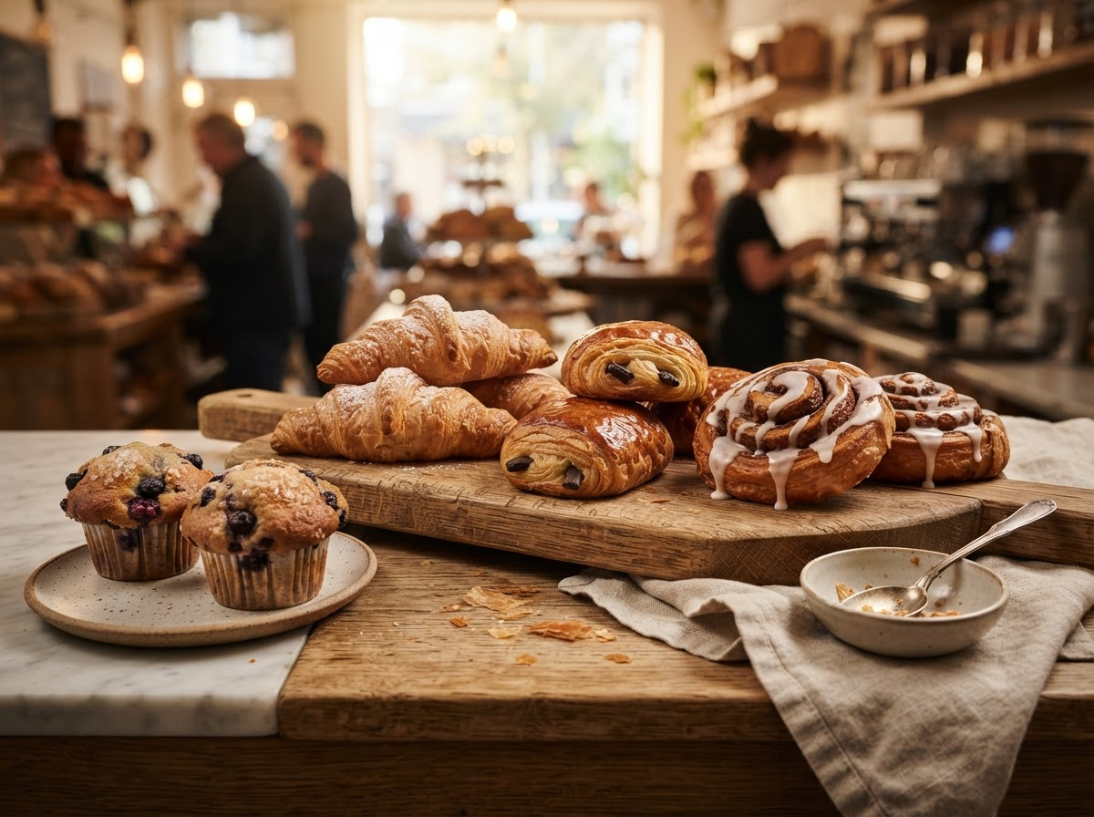 Pastries on display