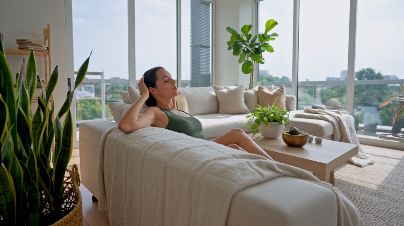 Perimenopausal Woman Indoors in Galleria
